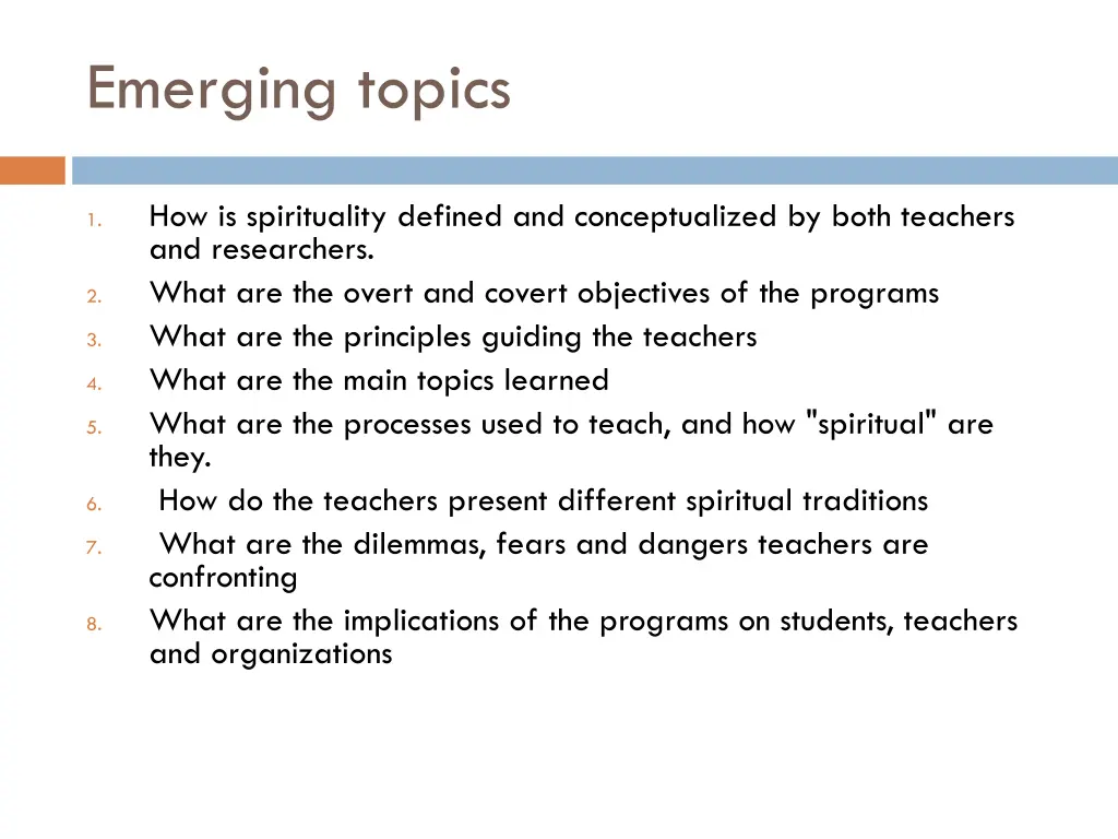 emerging topics