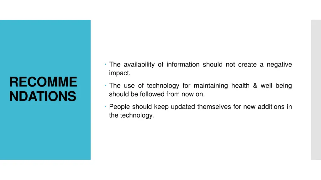 the availability of information should not create