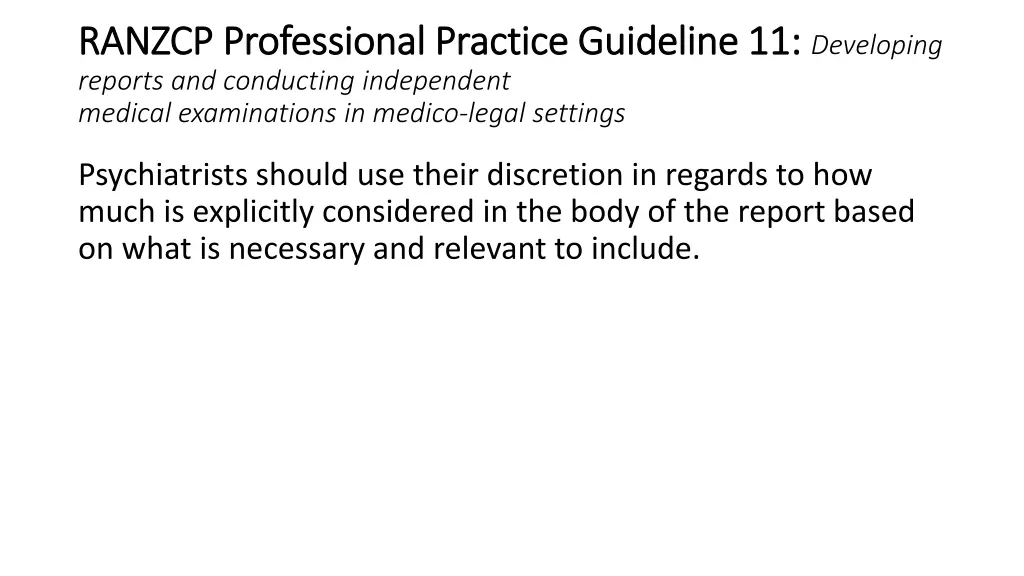 ranzcp professional practice guideline 11 ranzcp 1