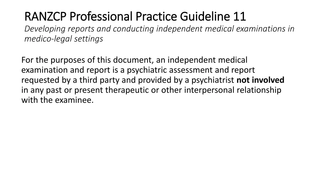 ranzcp professional practice guideline 11 ranzcp 2