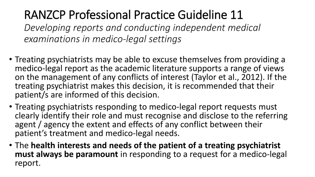 ranzcp professional practice guideline 11 ranzcp 4