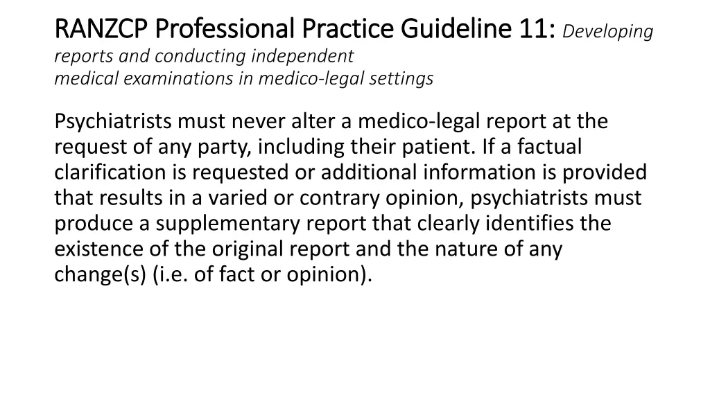 ranzcp professional practice guideline 11 ranzcp