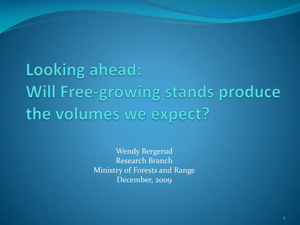 wendy bergerud research branch ministry