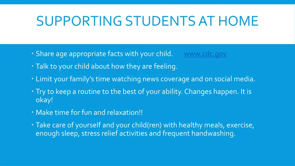 supporting students at home