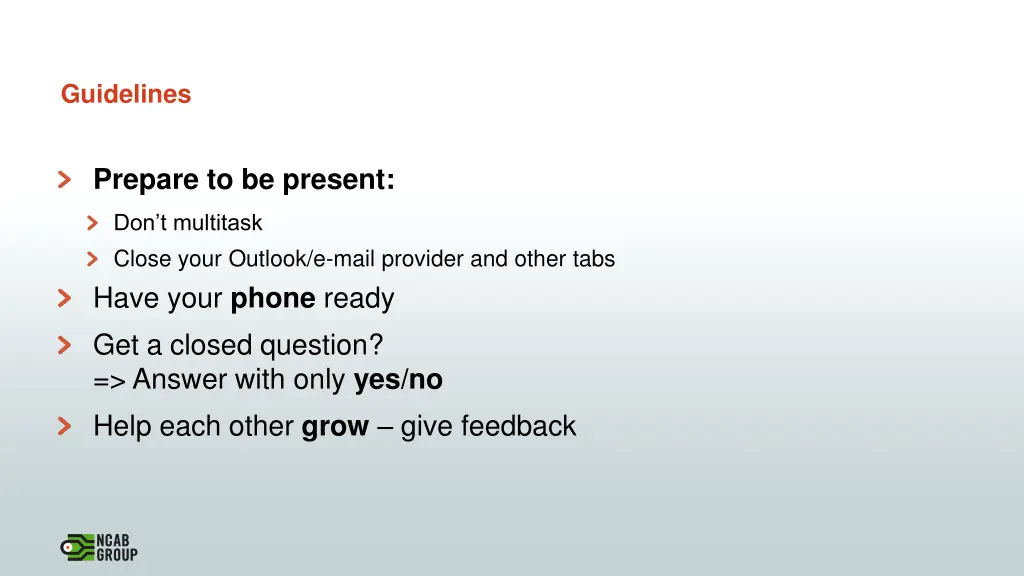 guidelines
