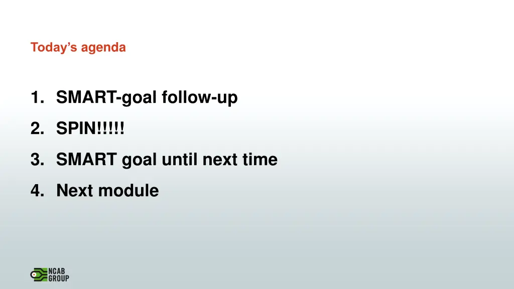 today s agenda