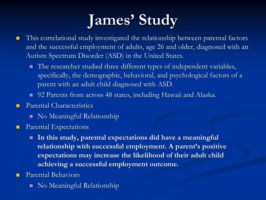 james study