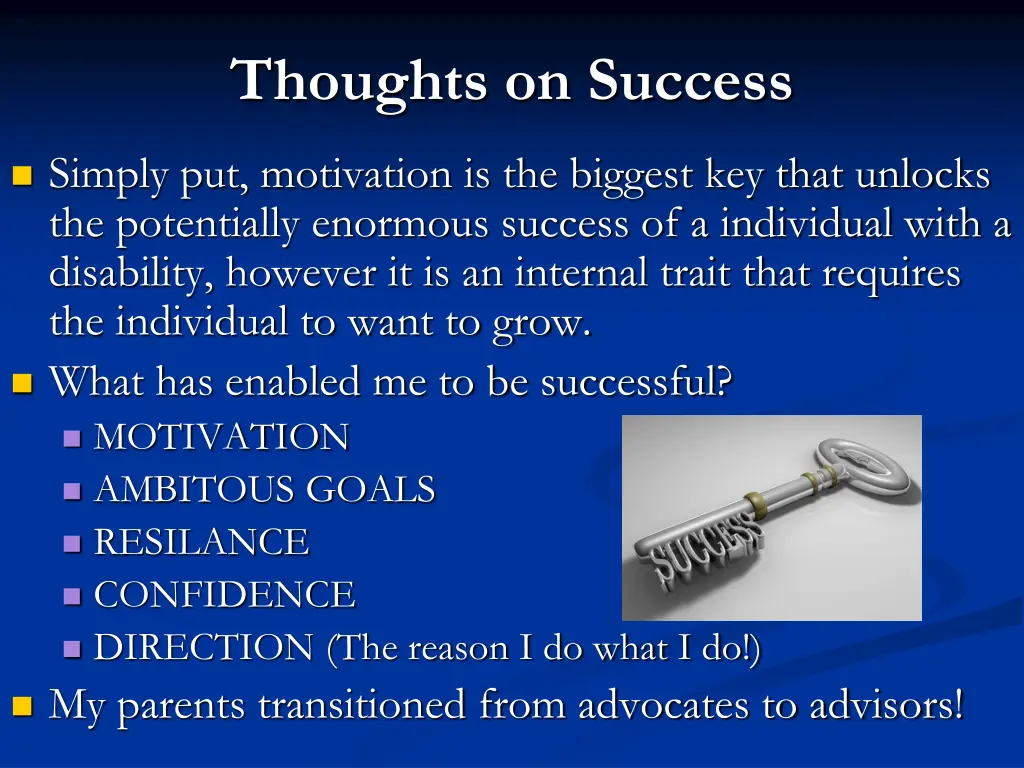 thoughts on success