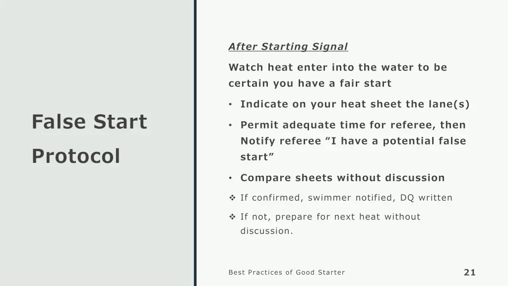 after starting signal