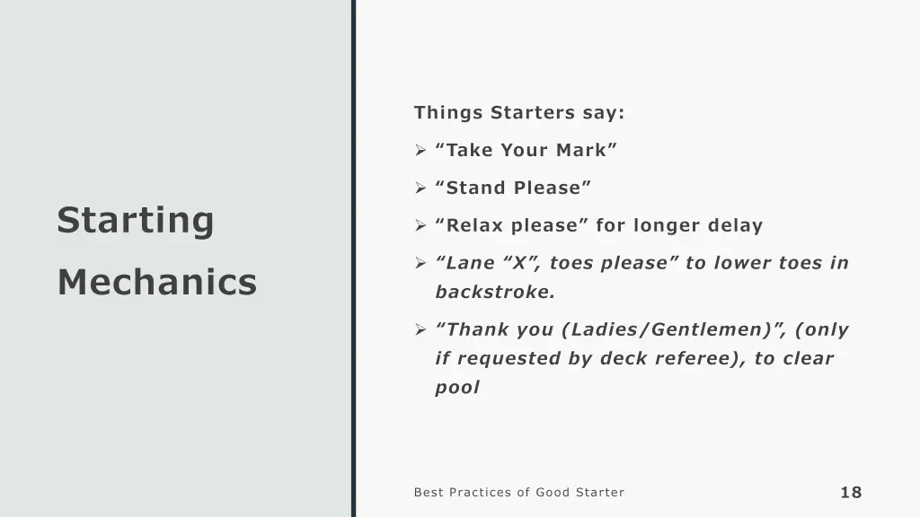 things starters say