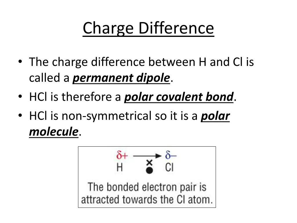 charge difference