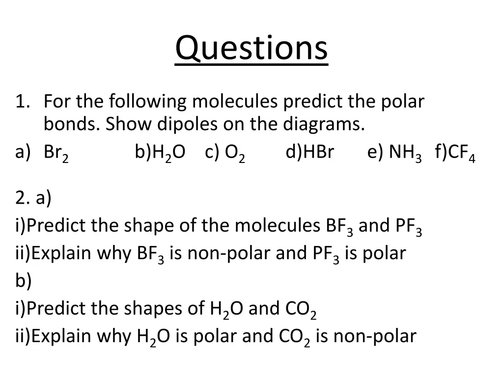 questions