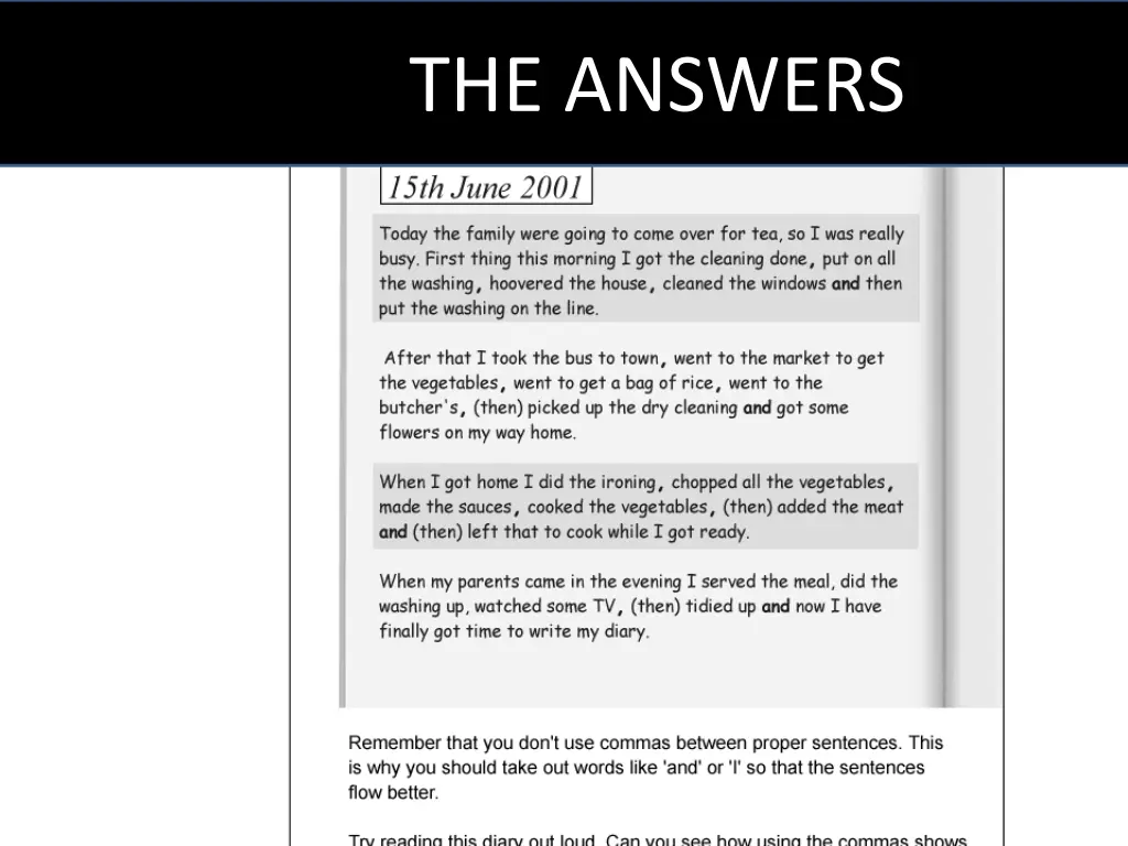 answers the answers