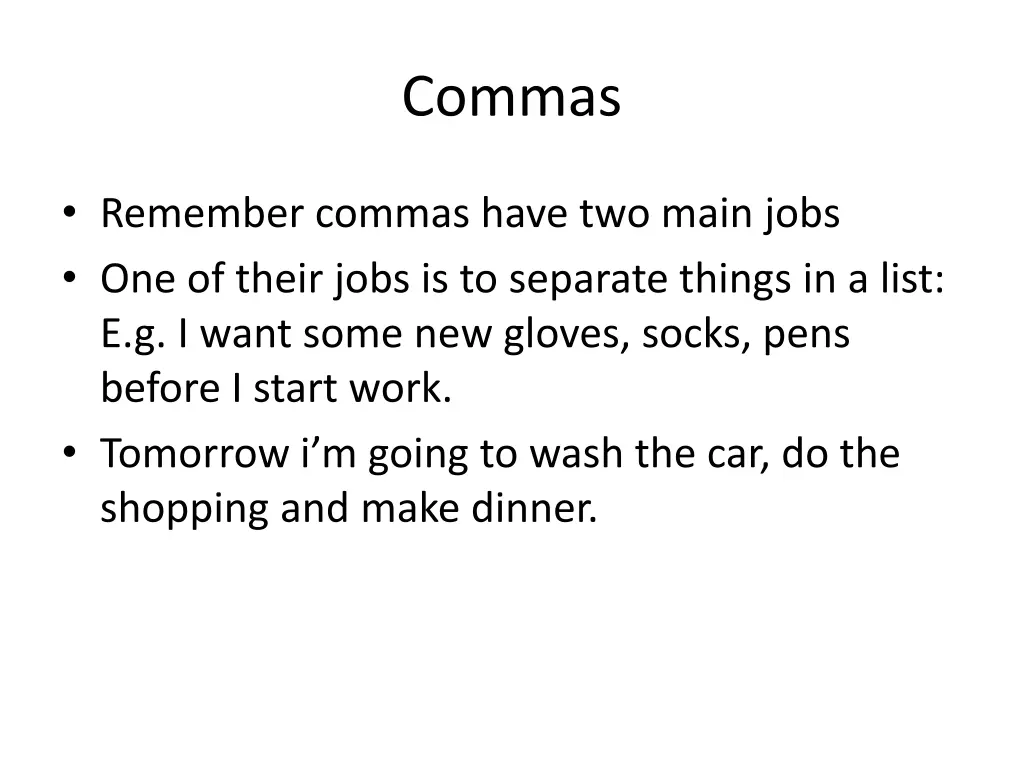 commas