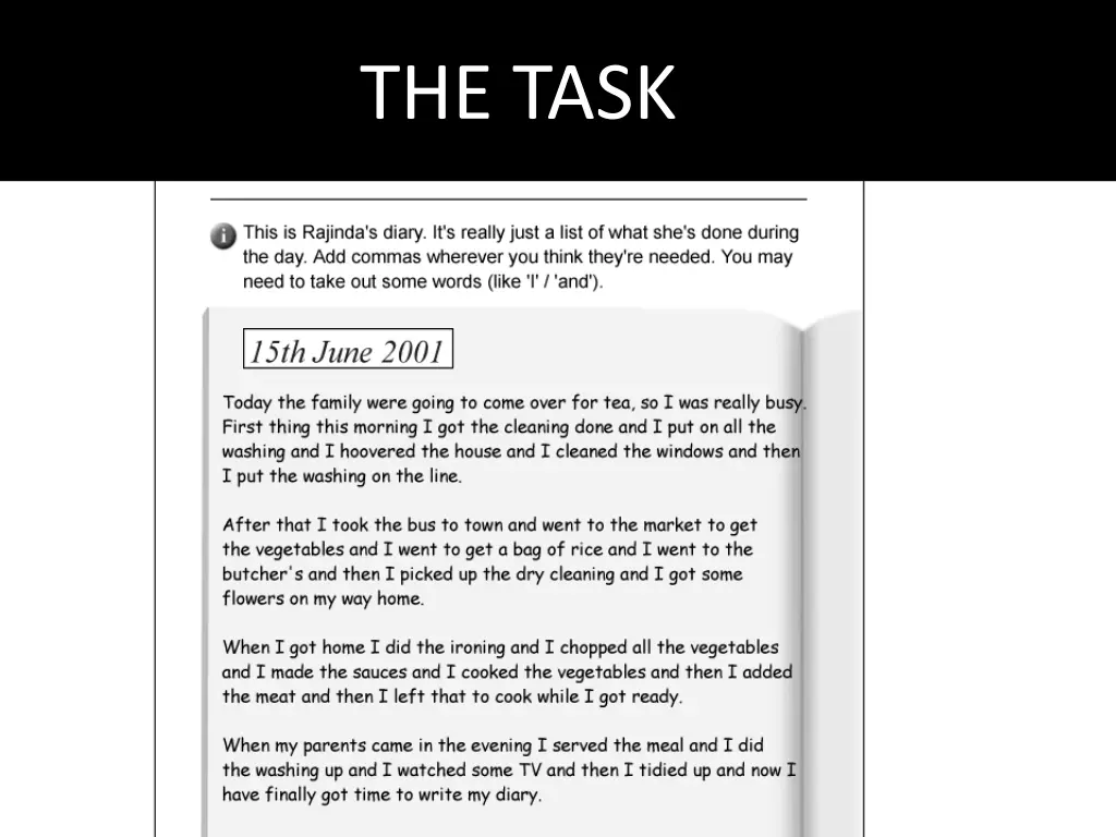 the task