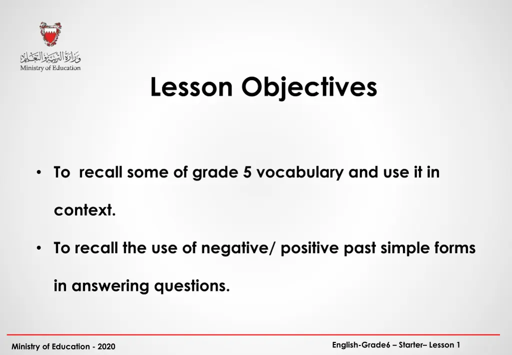 lesson objectives
