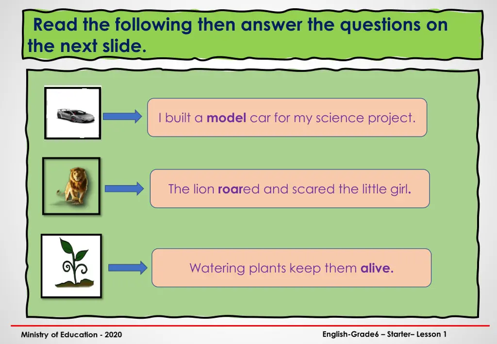 read the following then answer the questions
