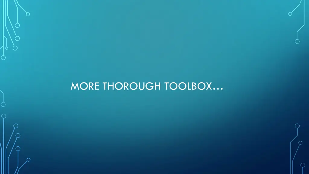 more thorough toolbox