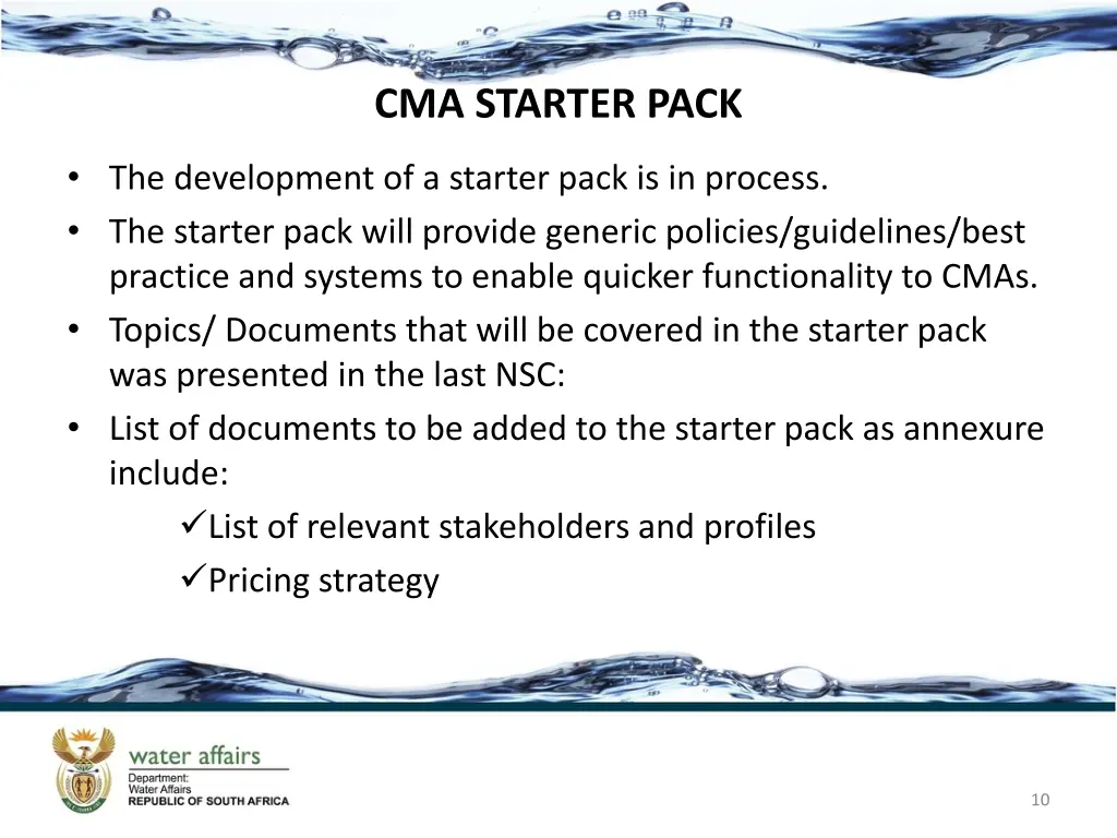 cma starter pack
