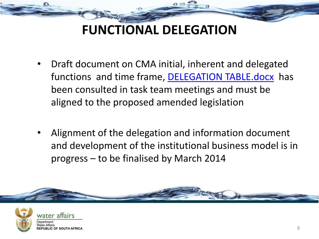 functional delegation