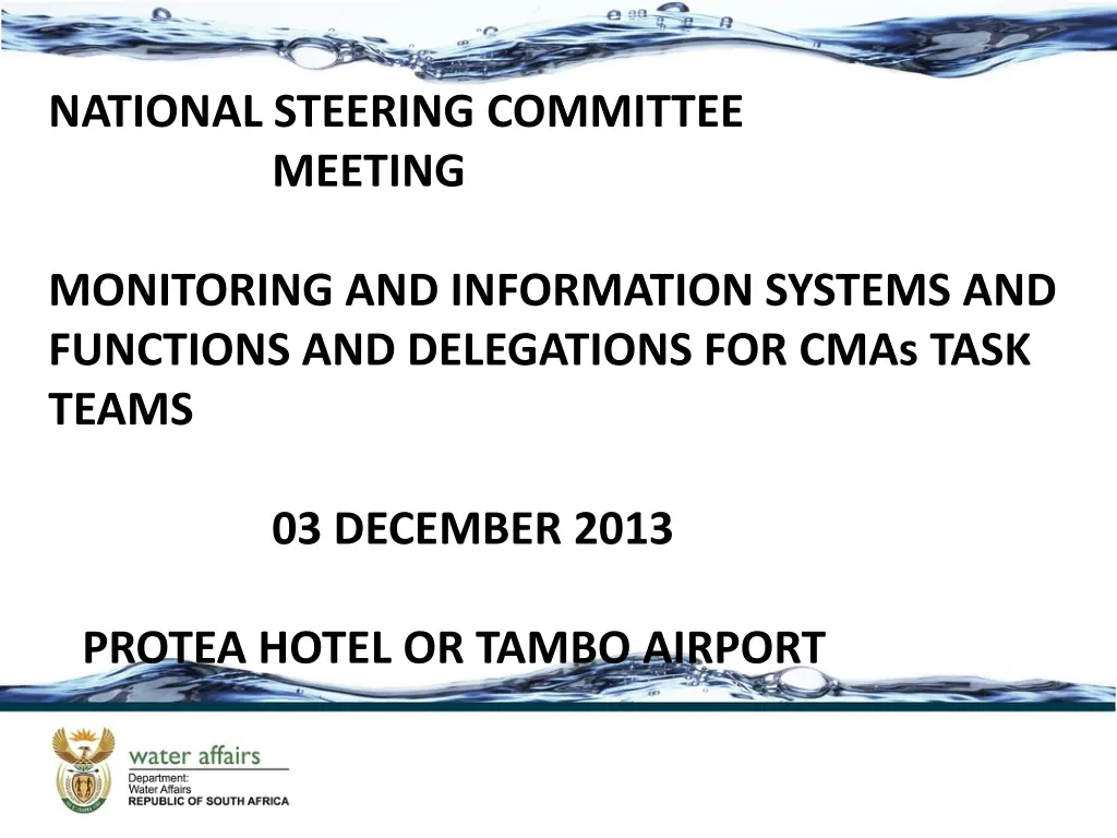 national steering committee meeting