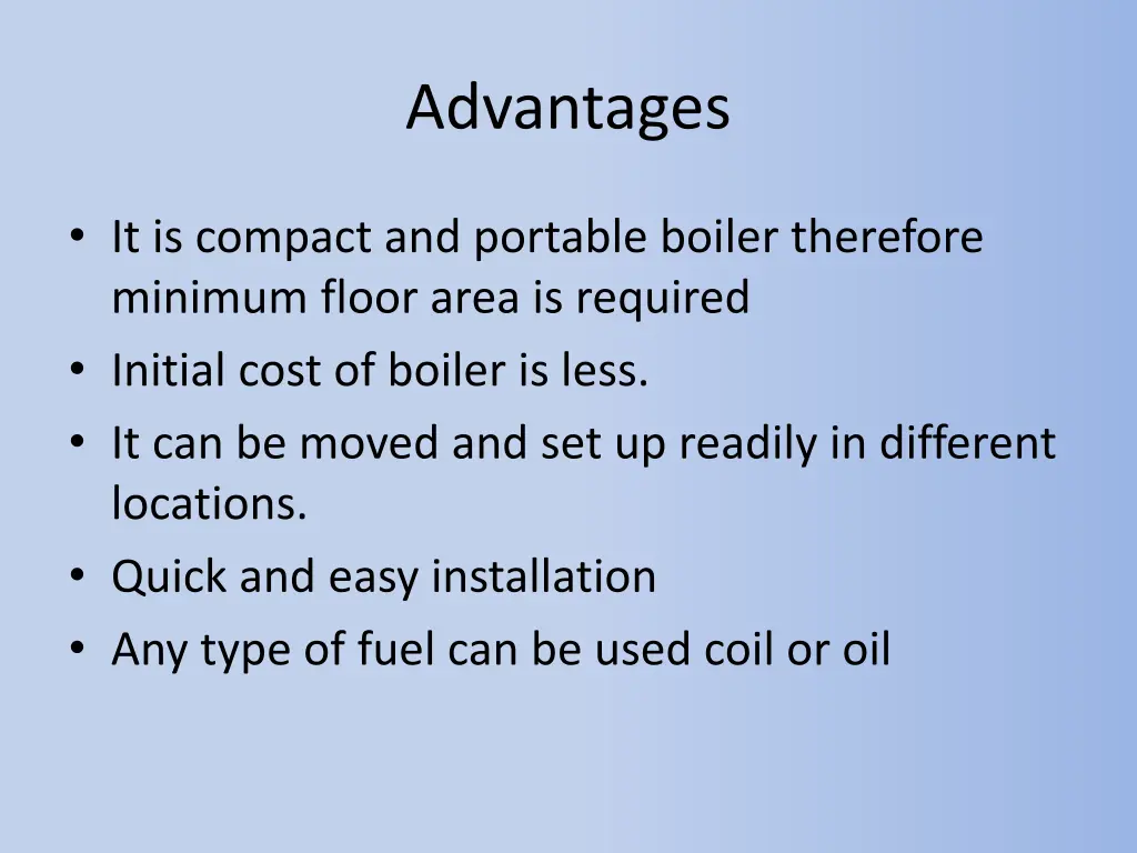 advantages