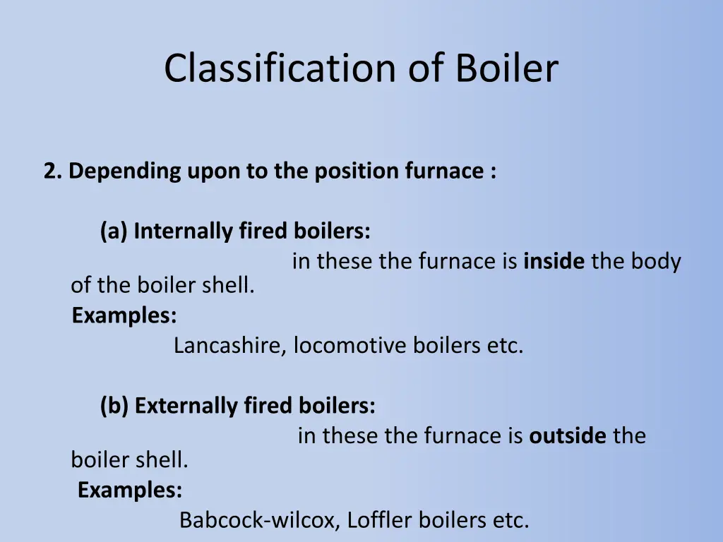 classification of boiler 1