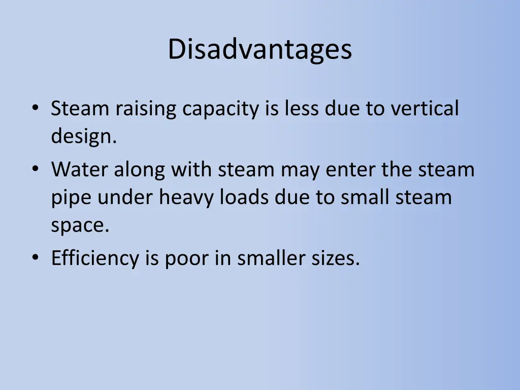 disadvantages