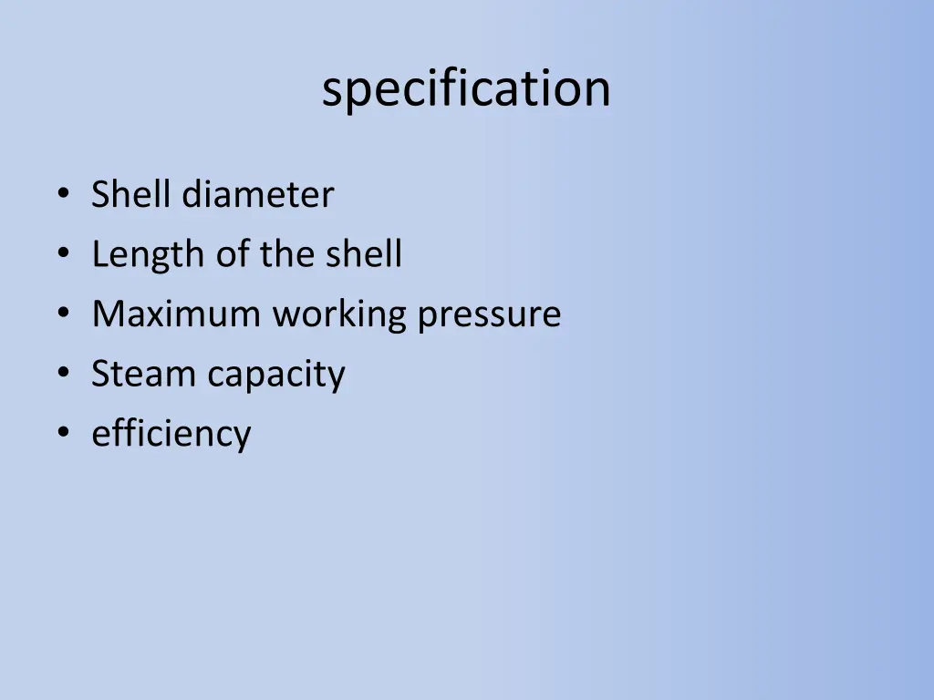 specification 1