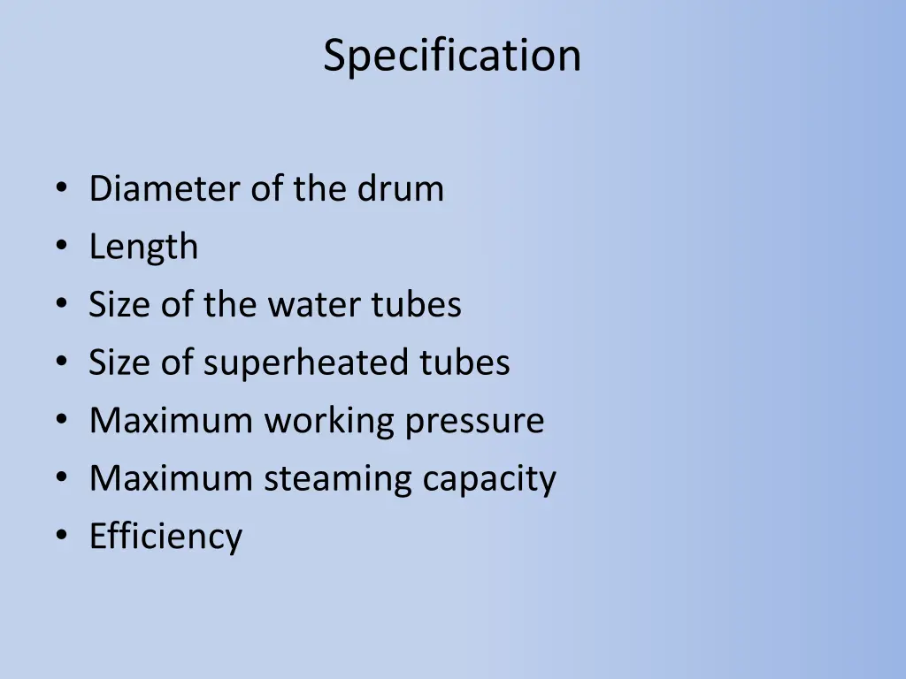 specification 2