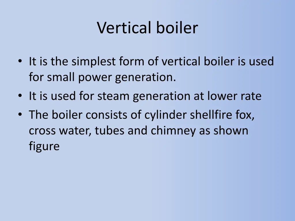 vertical boiler