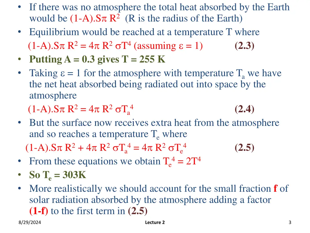 if there was no atmosphere the total heat