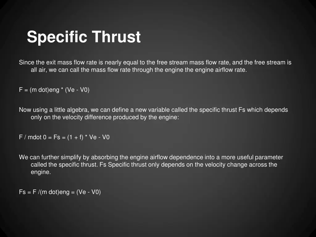 specific thrust