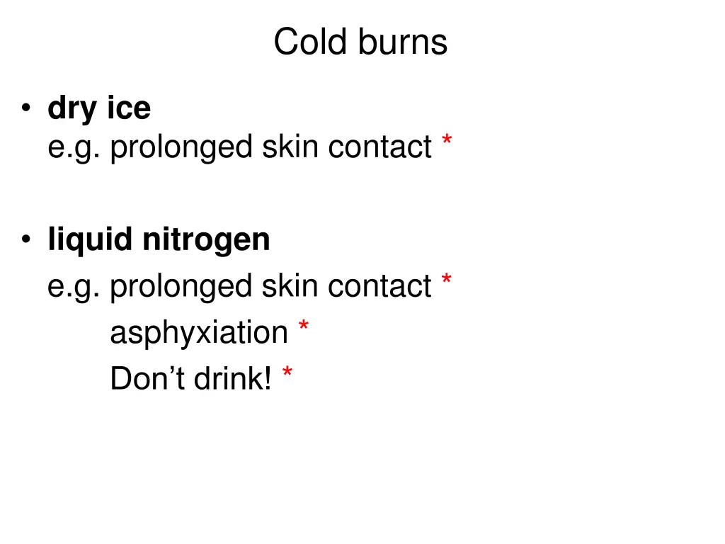 cold burns
