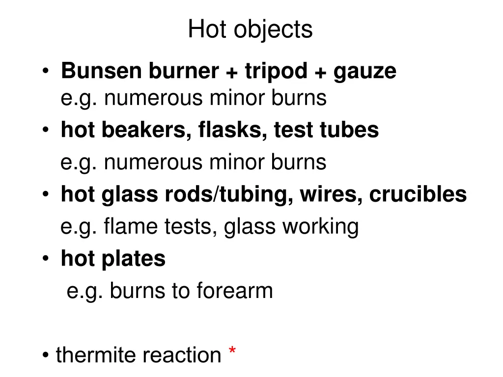 hot objects