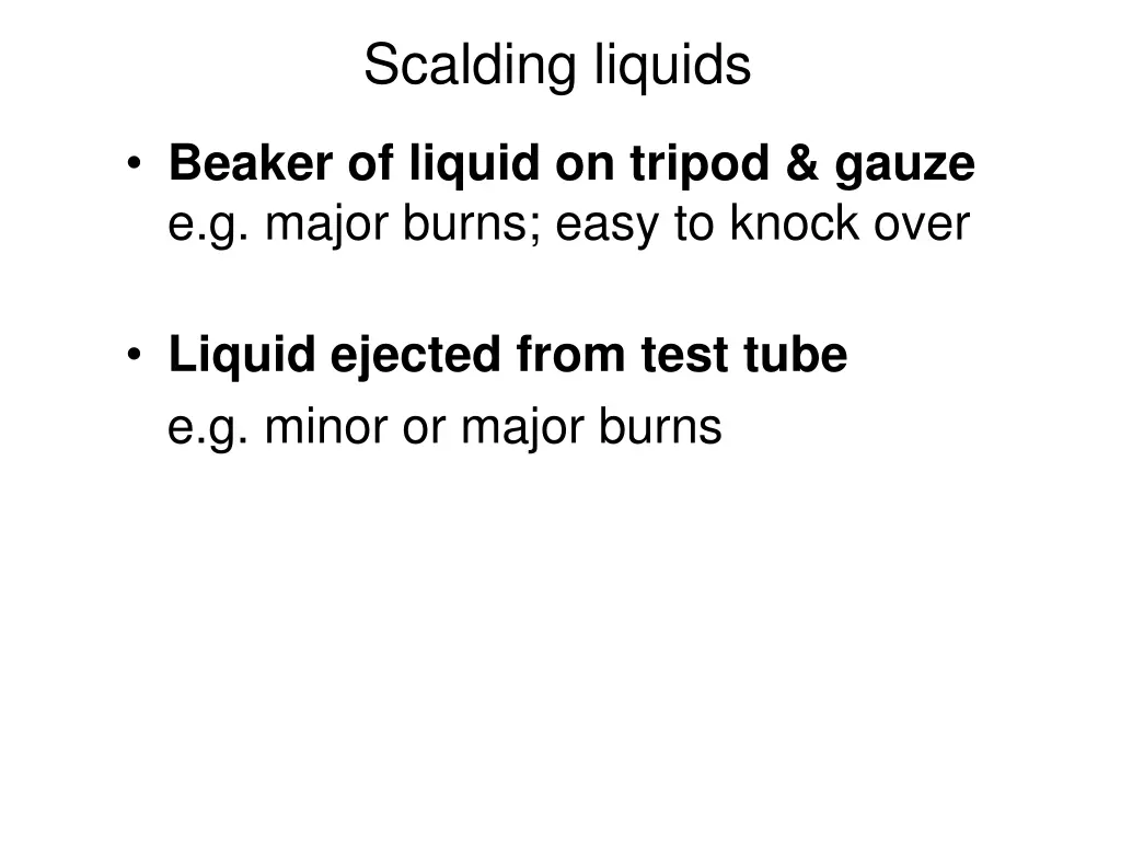 scalding liquids
