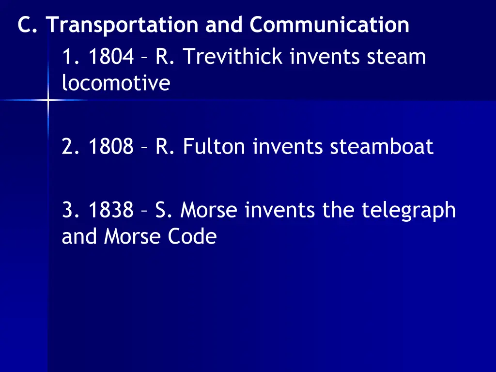 c transportation and communication 1 1804