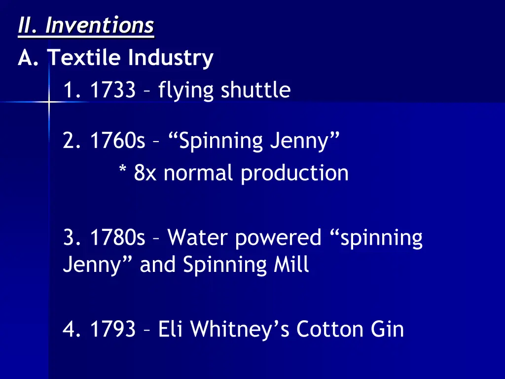 ii inventions a textile industry 1 1733 flying