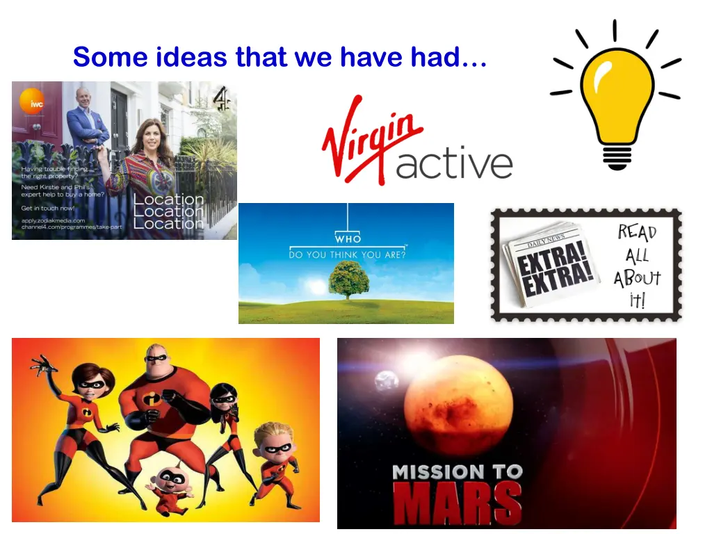some ideas that we have had
