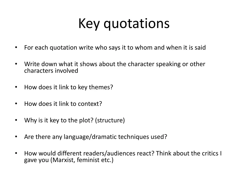 key quotations