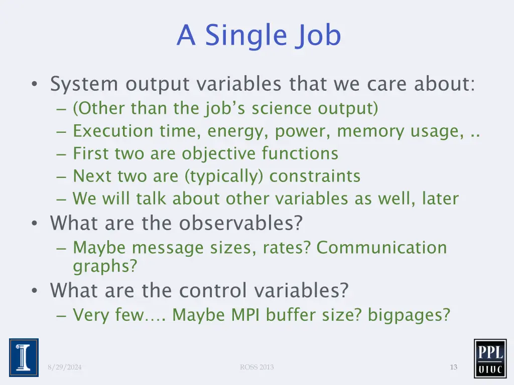 a single job