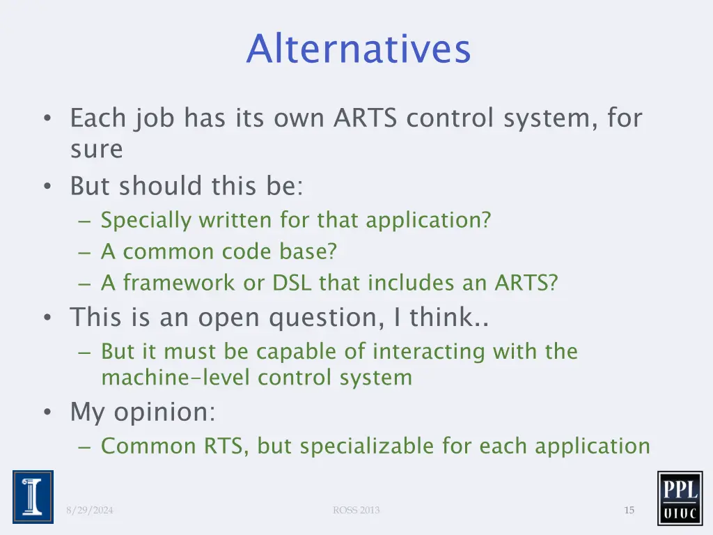 alternatives