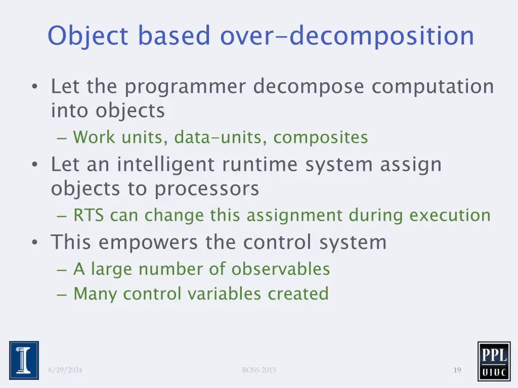object based over decomposition