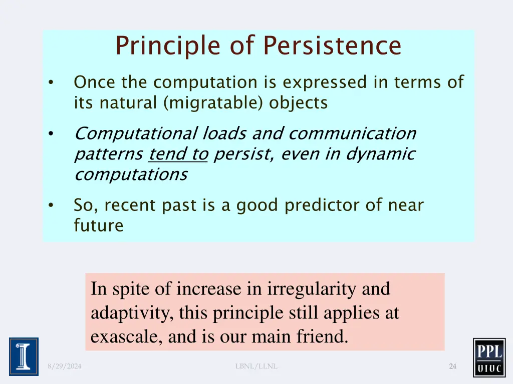 principle of persistence once the computation