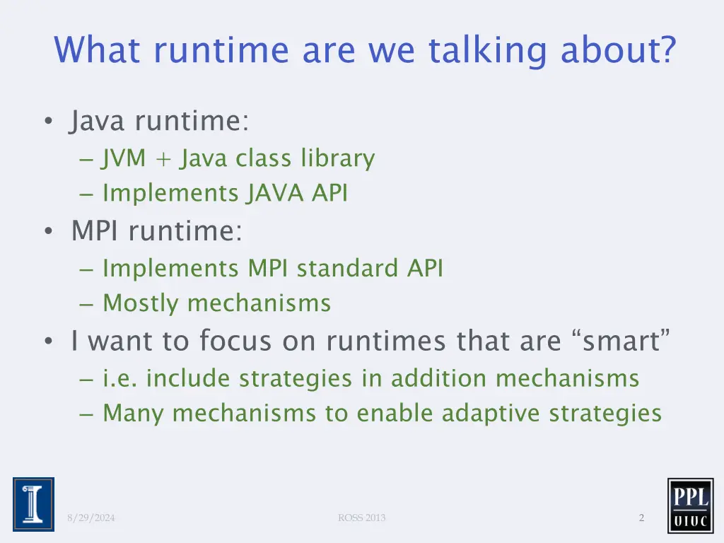 what runtime are we talking about