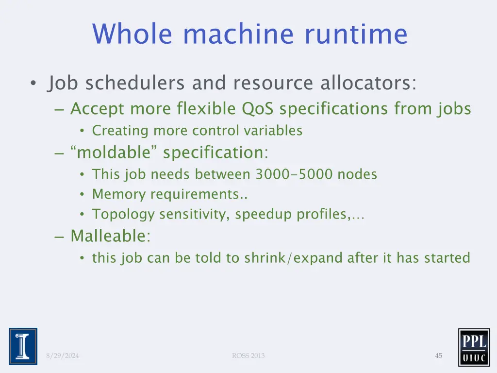 whole machine runtime
