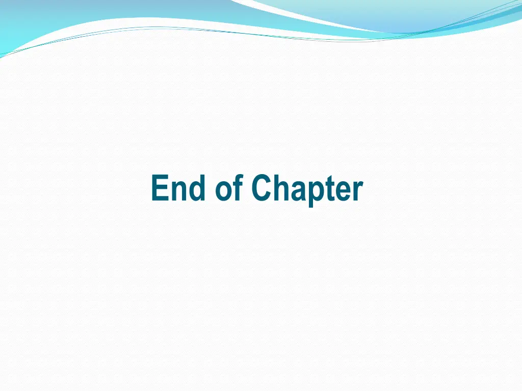 end of chapter