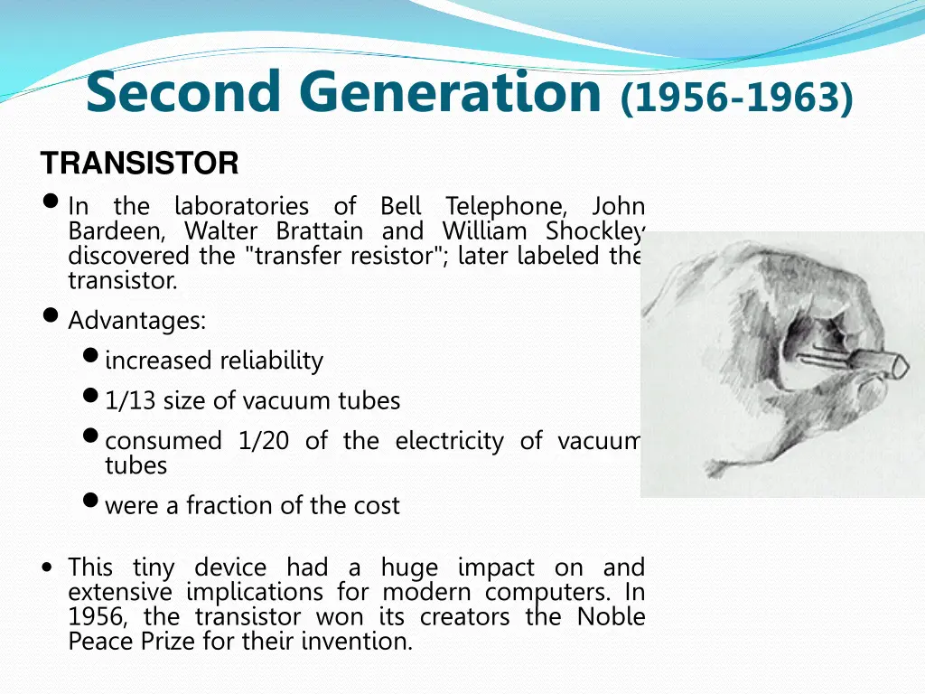second generation 1956 1963