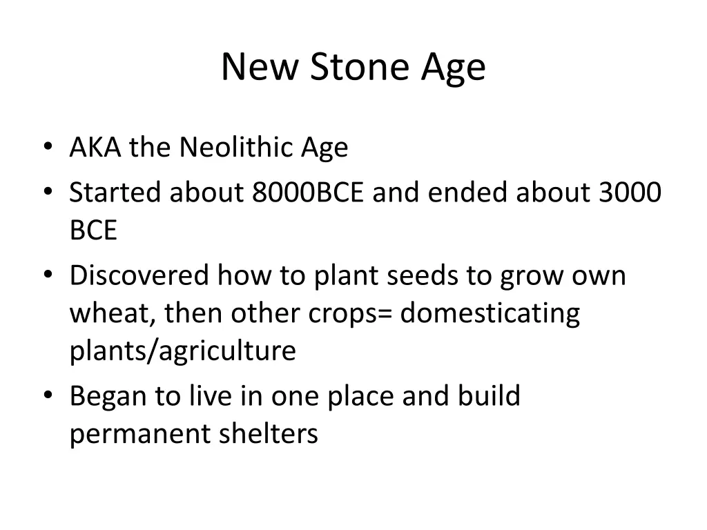 new stone age