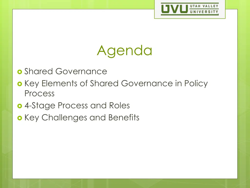agenda